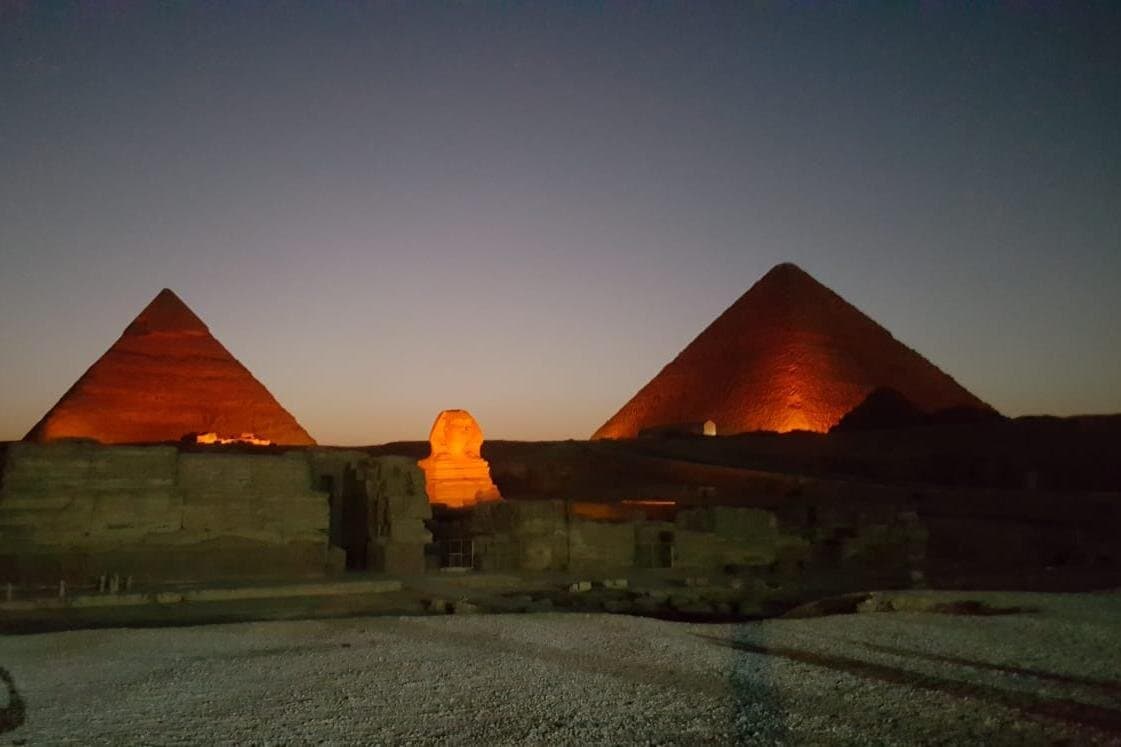 Cairo: Private Giza Pyramids Sound and Light Show with Transfers