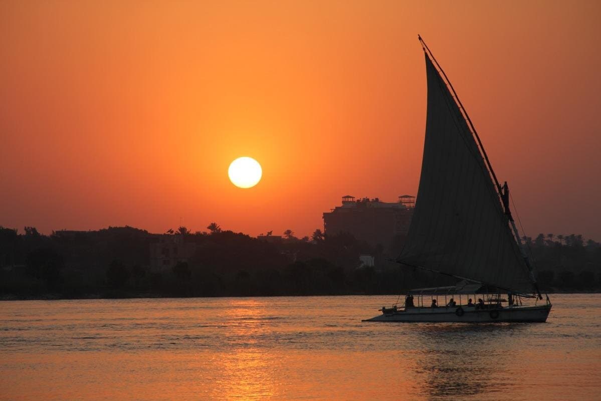Riding a felucca at Sunset and Dinner an Egyptian House in Luxor