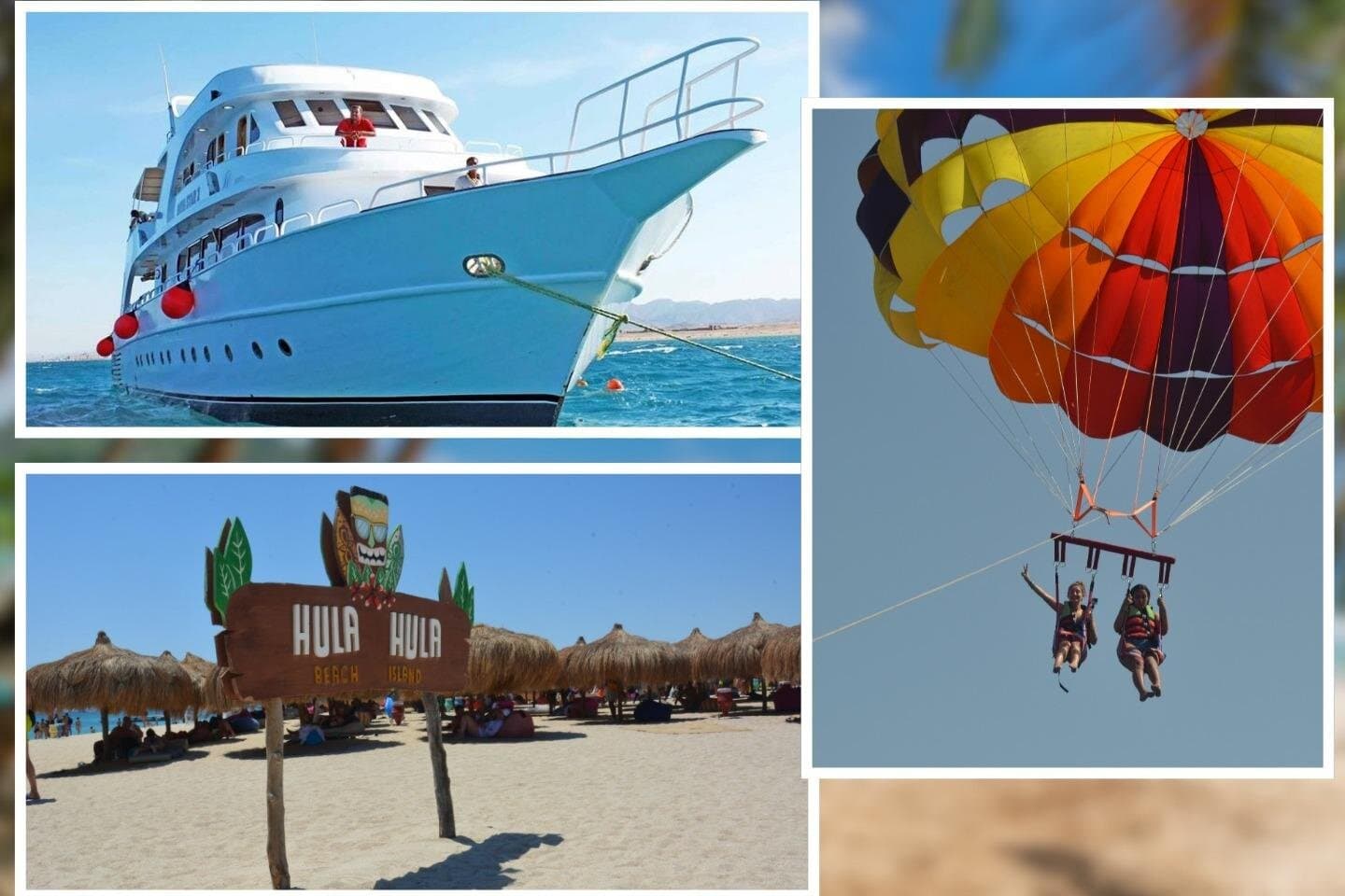 Sail into Hula Hula Wonderful Island with Parasailing - Hurghada