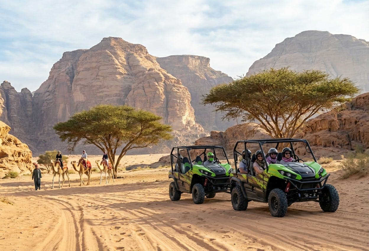Morning buggy tour with camel ride in Marsa Alam