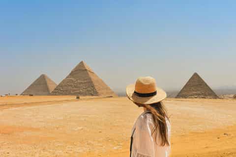 From Sharm to Cairo : Giza Pyramids & Grand Museum Day Tour