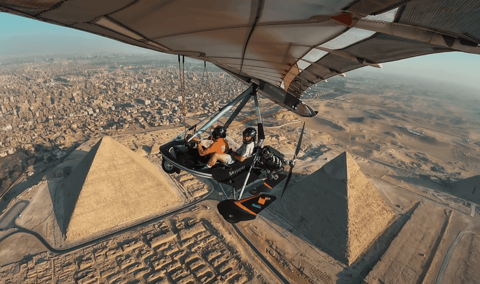 Microlight Flight Experience over The Giza Pyramids in Egypt