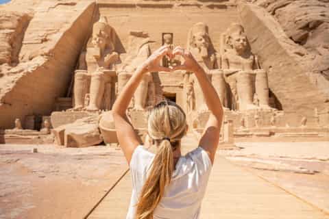 From Aswan: Abu Simbel Group Tour with Guide & Entrance Fees