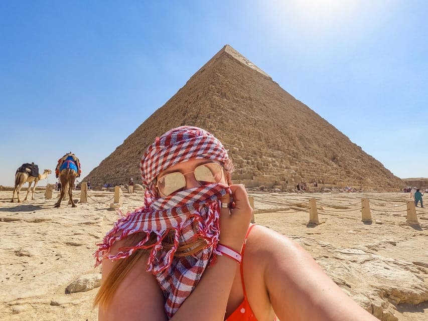 Cairo: Giza Pyramids & Sphinx Tour with Camel Ride & Entry
