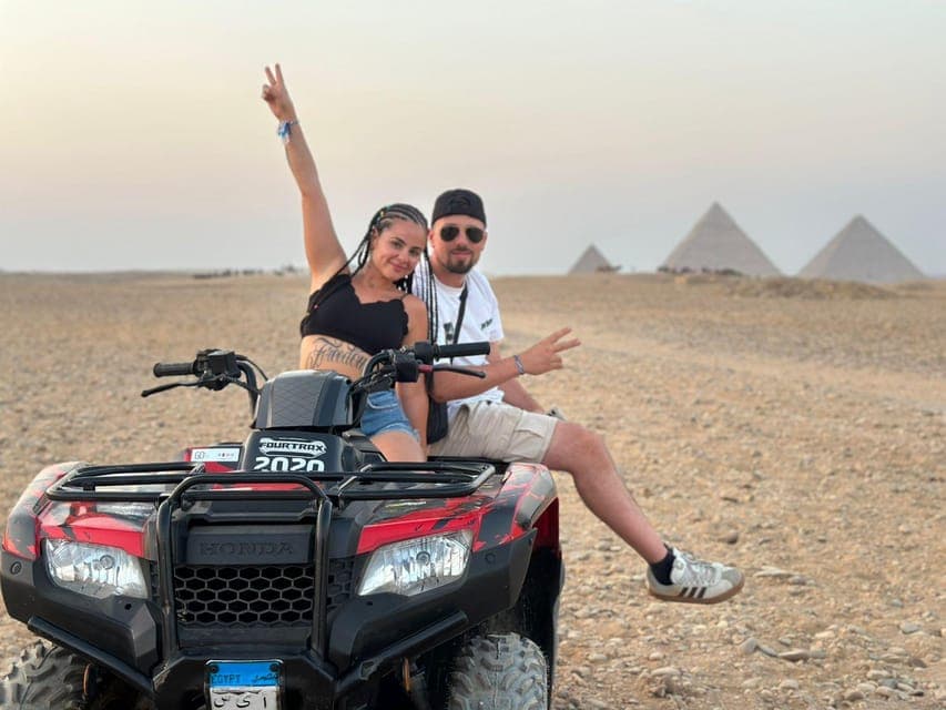 Alexandria Port: Giza Pyramids, Museum & Desert Quad Tour