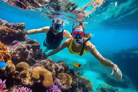 Hurghada: 3 Islands, Dolphins & Snorkel Yacht Trip w/ Lunch