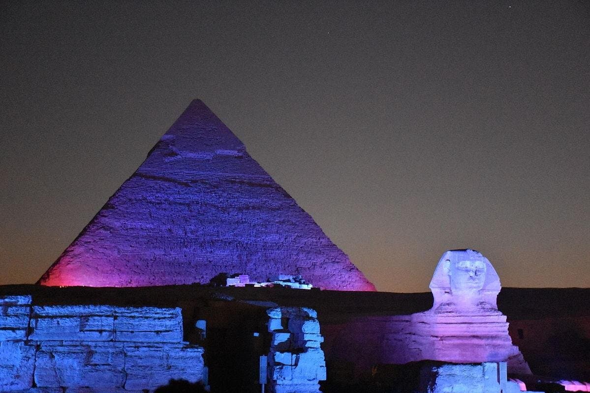 Giza Pyramids Sound and Light Show With Pickup