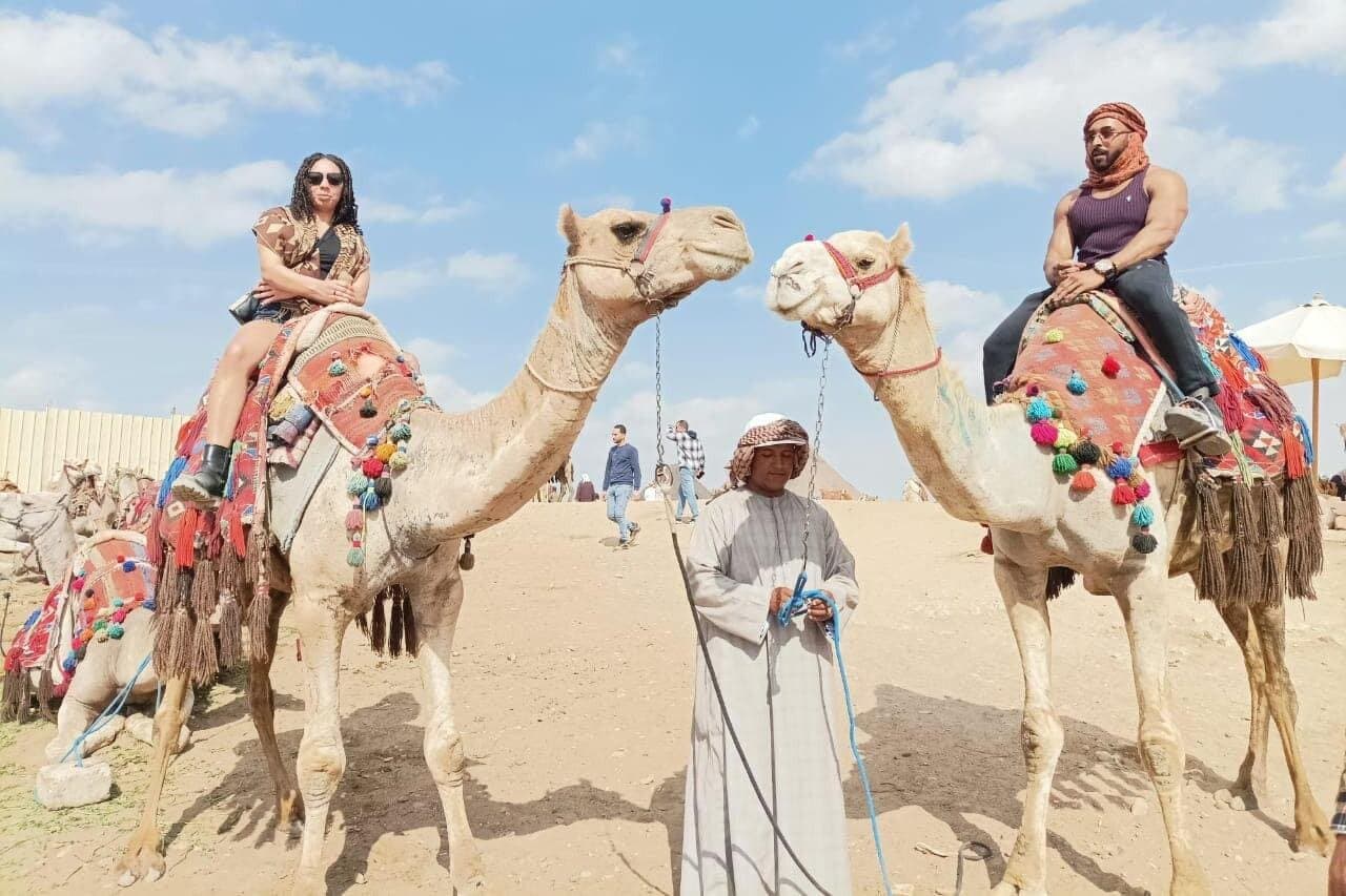sunrise /sunset Camel Ride around Sahara Of Giza Pyramids