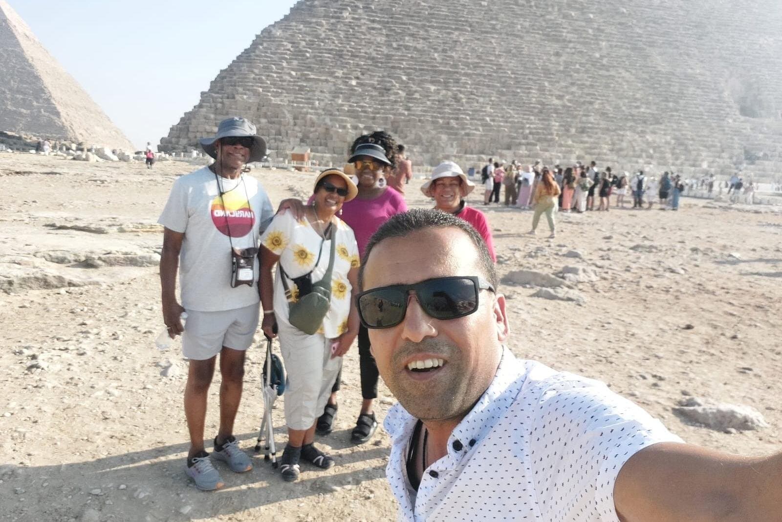 Full Day Tour Giza Pyramids Sphinx and grand egyptian musuem