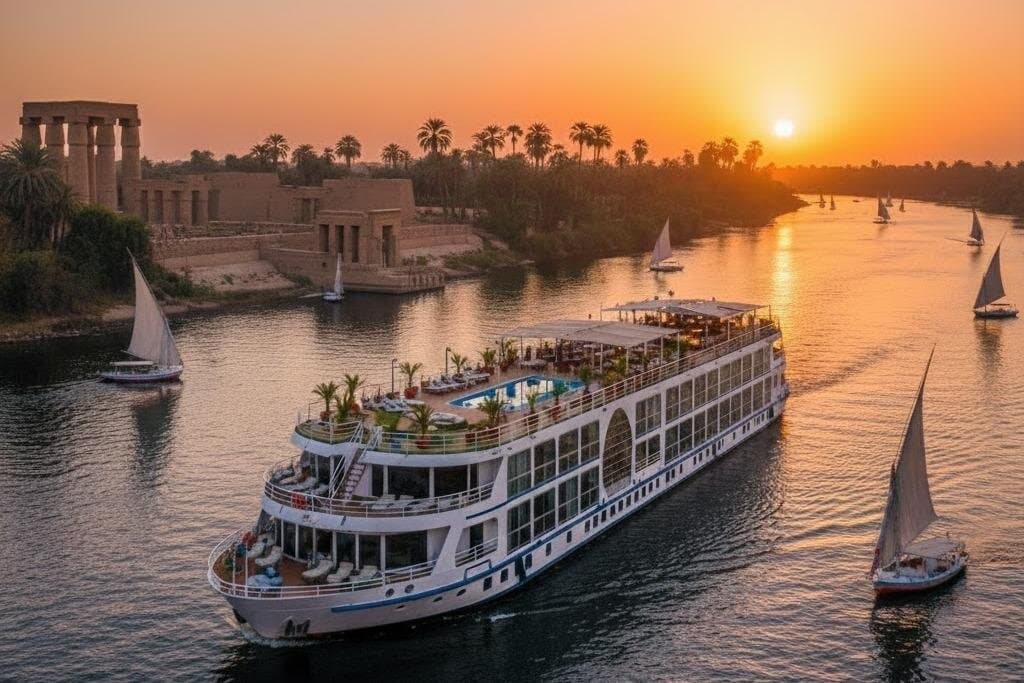 4Night Luxor to Aswan Nile Cruise with Hot Air Balloon&Abu Simbel