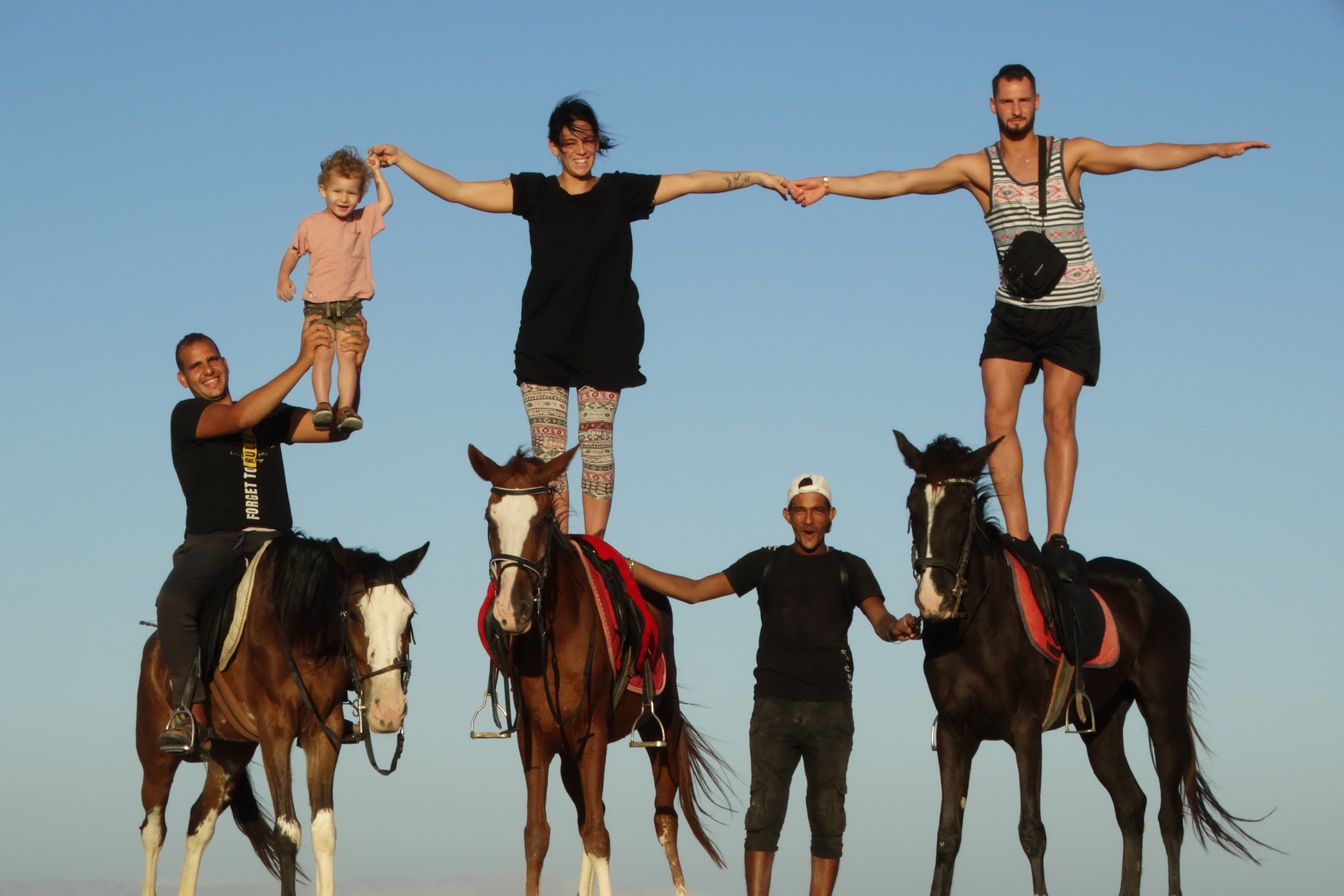 Sunrise Beach & Desert Horse Ride 2H with Transfer / Hurghada